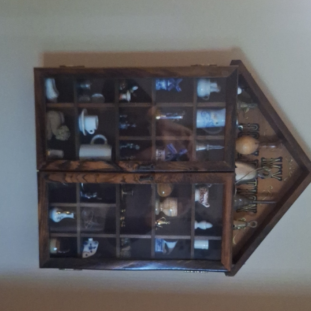 Rustic Brown Shadow Box Display Case
